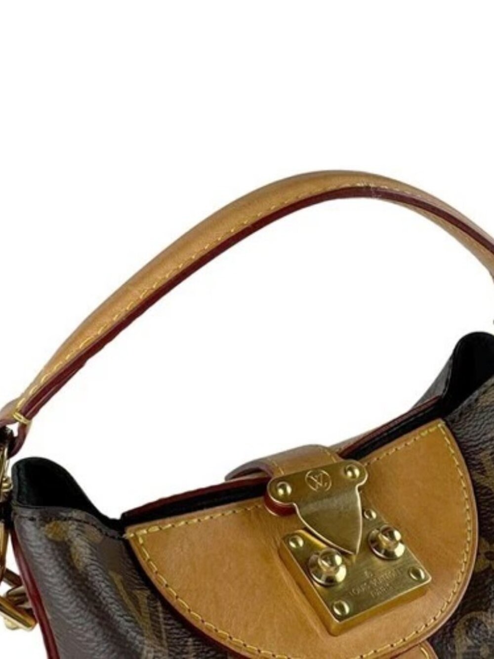 Auth LOUIS VUITTON Monogram Duffle Bag Shoulder Bag Brown M43587 - z9790 - Picture 9 of 13